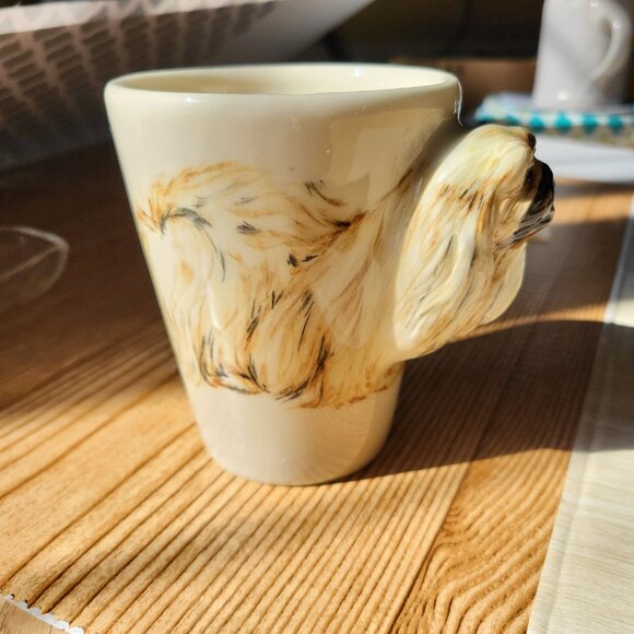 Blue Witch 3D Hand-Painted Pekingese Dog Mug Collectible - Picture 2 of 7